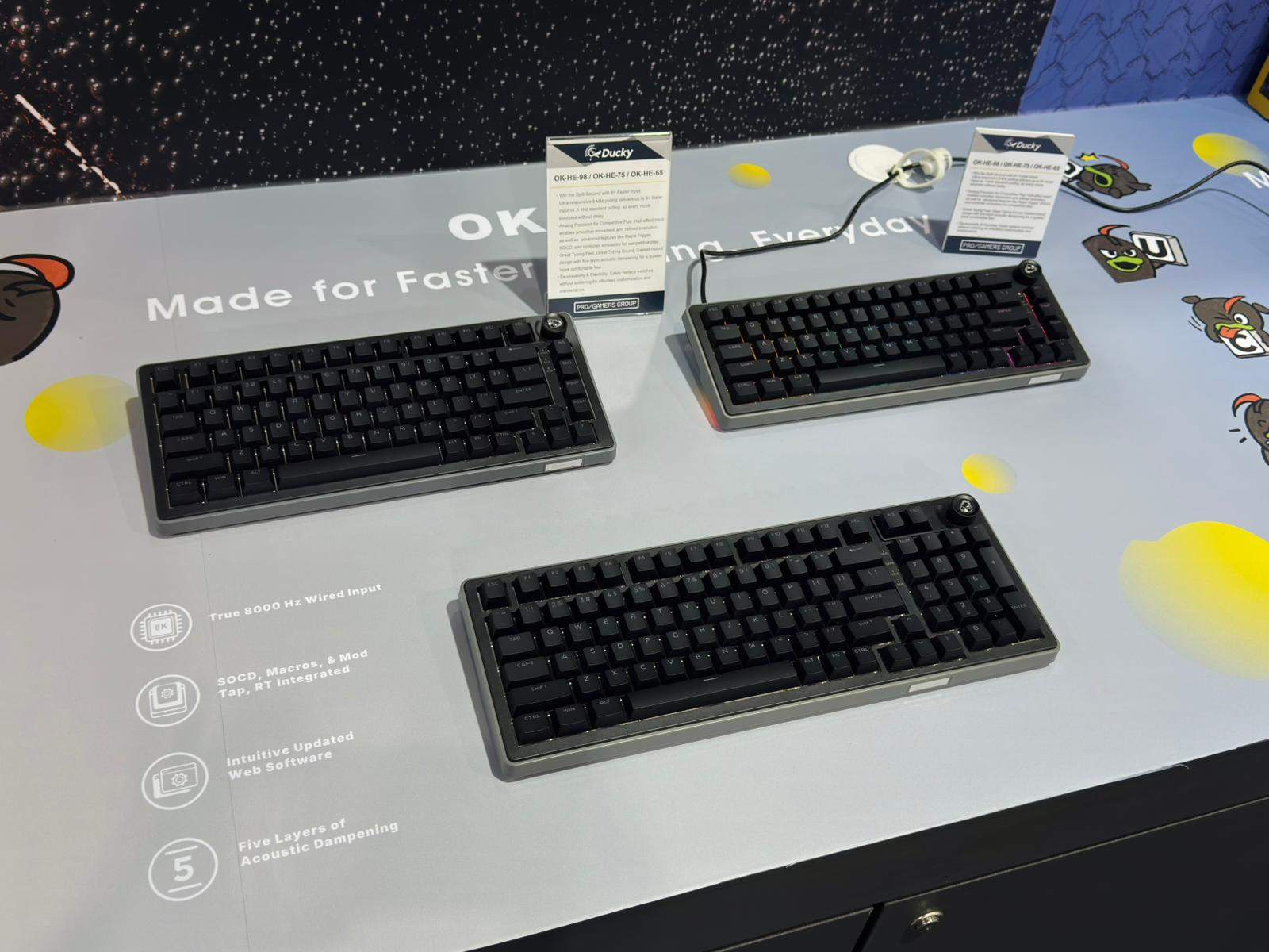 Ducky 展出平价磁轴键盘 OK-HE 系列与 2026 马年生肖限定版键盘 - 叫我阿胖